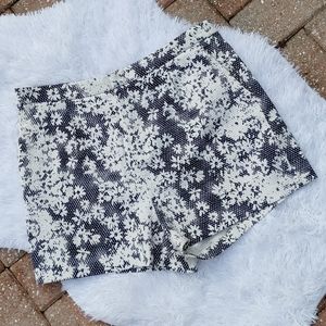 Sam Edelman High Waisted Floral Print Shorts Sz 10